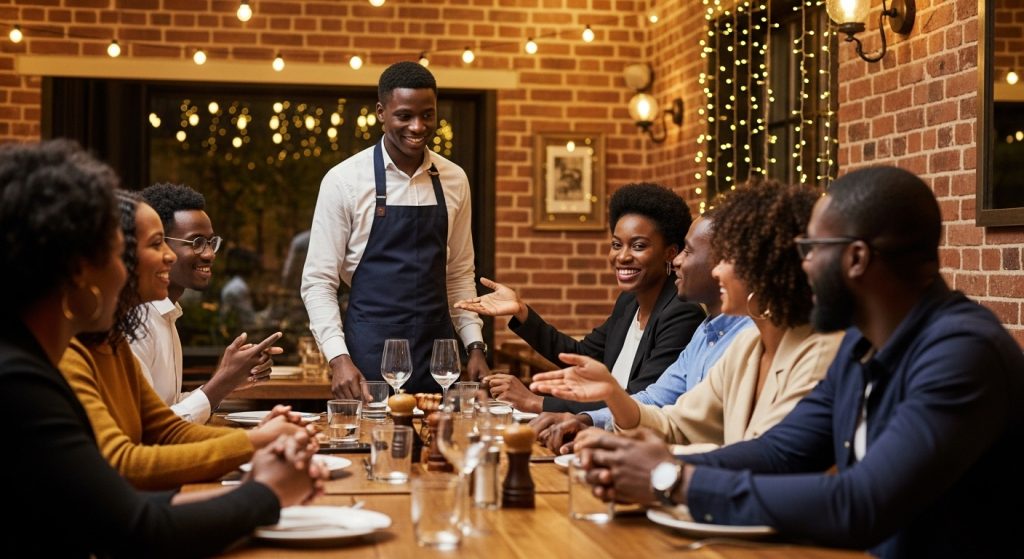 Tipping and being friendly to restaurant staff