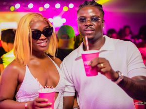 man and woman posing